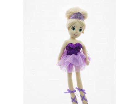 45CM CORA PURPLE SEQUIN BALLERINA on Sale