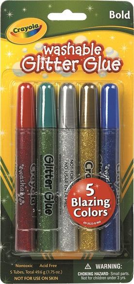 5 WASHABLE GLITTER GLUES Cheap