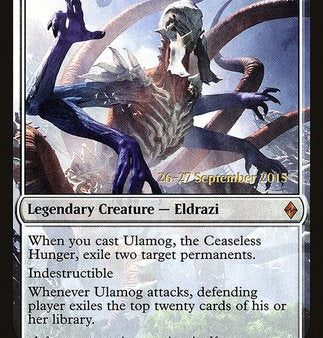 Ulamog, the Ceaseless Hunger [Battle for Zendikar Promos] For Sale