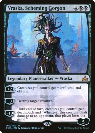 Vraska, Scheming Gorgon [Rivals of Ixalan] Sale